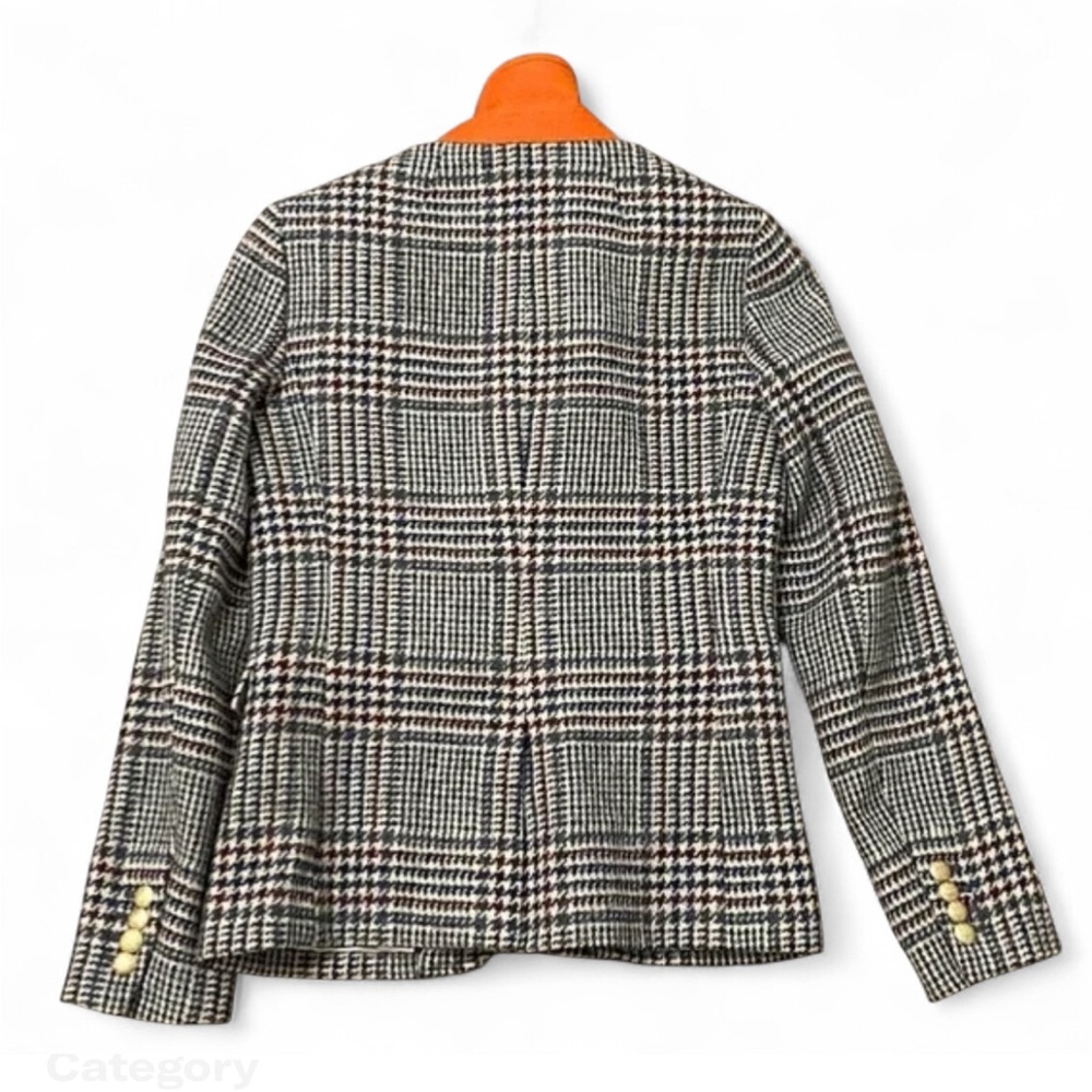 J. Crew Schoolboy Blazer in Houndstooth Tweed Size 0. 100% wool - Picture 5 of 13